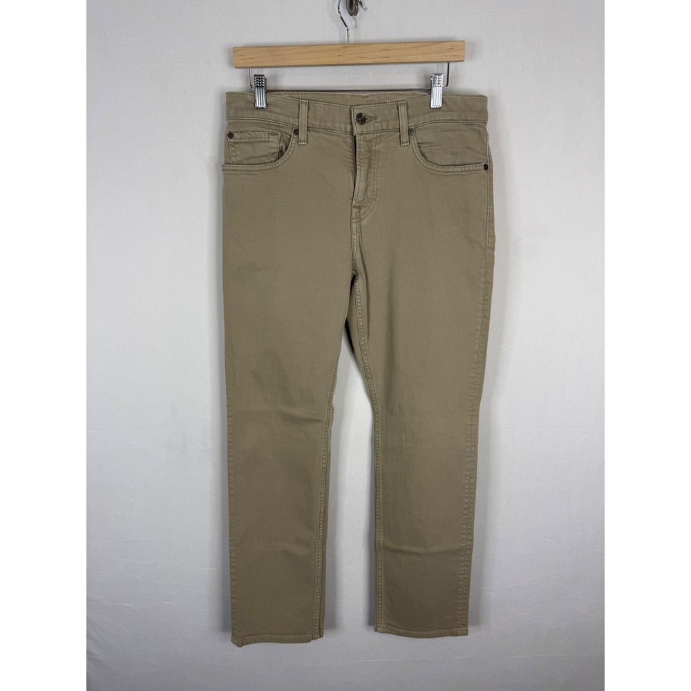 7 For All Mankind Slimmy Slim Fit Jeans‎ Tan Khaki 32X30 RTA511150